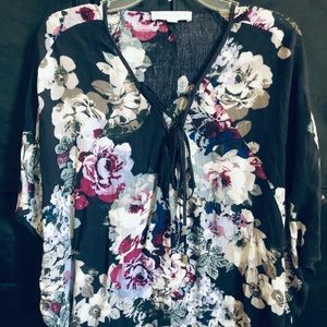 LOVESTITCH WOMENS FLORAL BLOUSE MEDIUM